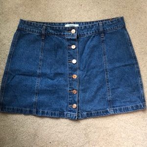 Forever 21 button down denim skirt